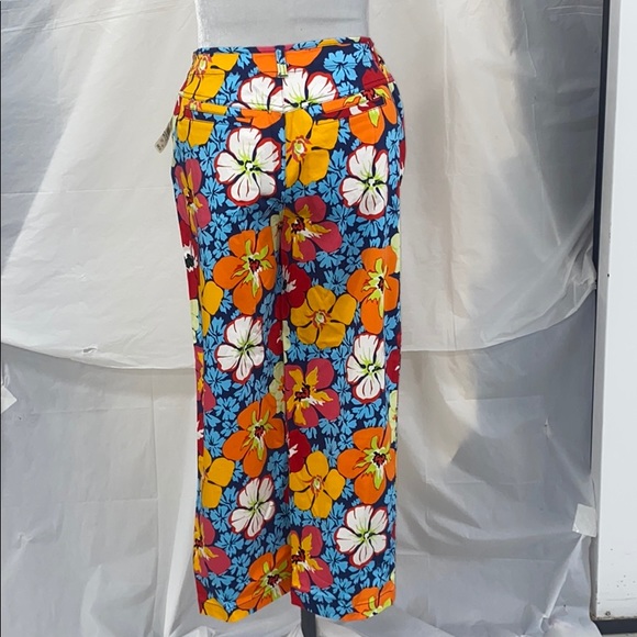 Talbots summer floral crop pants NEW size 8 - Picture 5 of 6